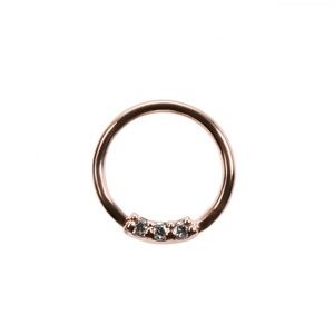 EUC Alchemy Adornment Fixed 3 Gem 18G Ring